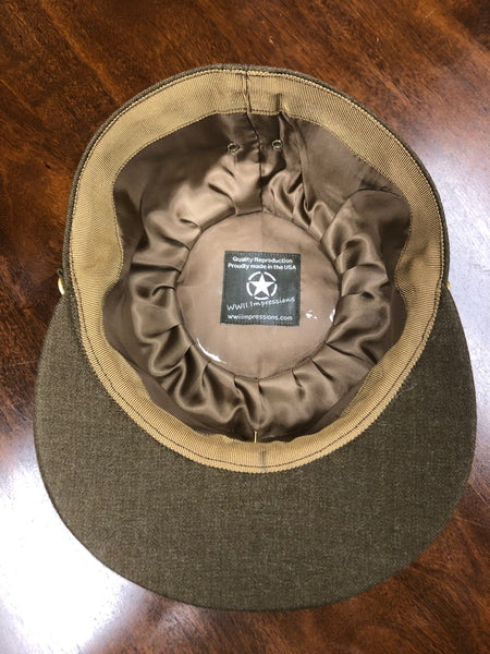 US United States New Reproduction WWII Enlisted Olive Cotton WAC selling Hobby Hat All Sizes Replica